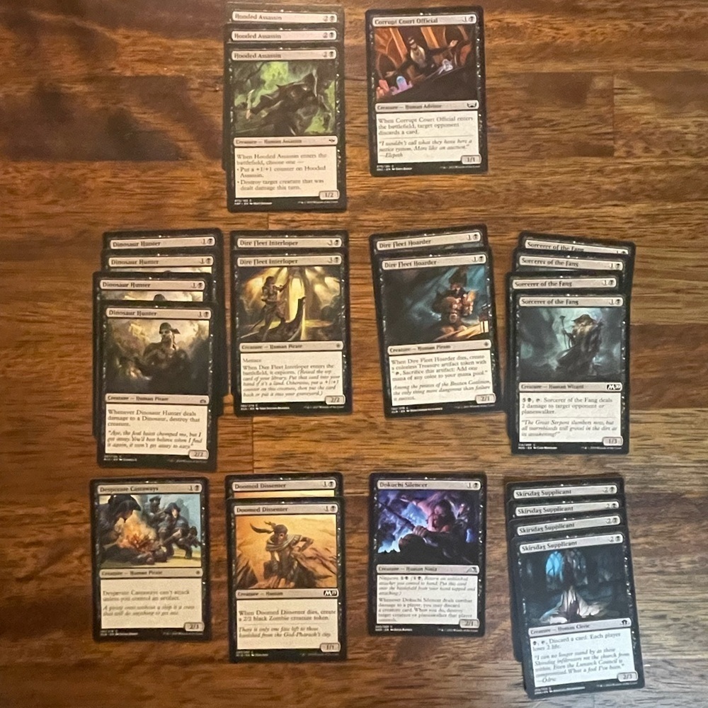 MTG Magic: the Gathering Black Creature Card Set